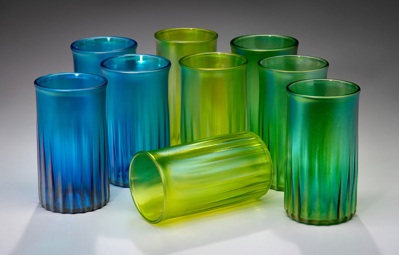 Magic Sands Glass Studio, Peter Vizzusi, Spinning Optic vase